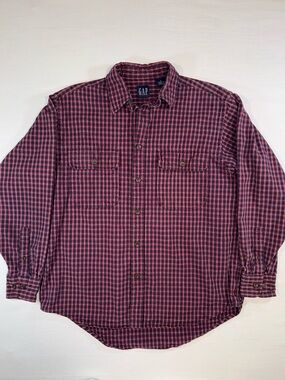 Vintage GAP Men's Plaid Button-Down Shirt